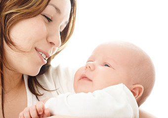 Image showing Mother smile to her child