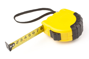 Image showing Single yellow and black tape measure