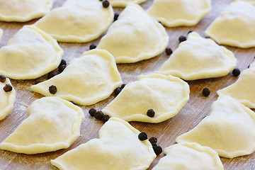 Image showing Raw cabbage dumplings - traditional Ukrainian food