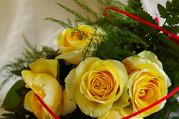 Image showing Yellow roses