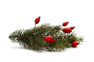 Image showing Red-green christmas arragement