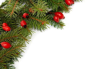 Image showing Red-green christmas arragement