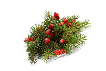 Image showing Red-green christmas arragement