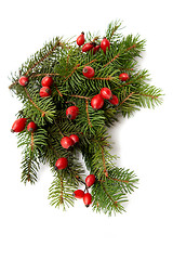 Image showing Red-green christmas arragement