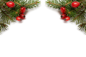 Image showing Red-green christmas arragement