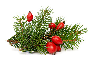 Image showing Red-green christmas arragement