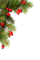 Image showing Red-green christmas arragement