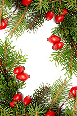 Image showing Red-green christmas arragement