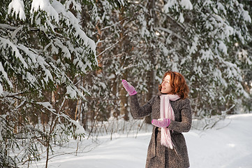 Image showing Woman in forest