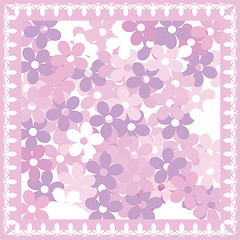 Image showing Pink floral card