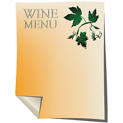 Image showing Wine list