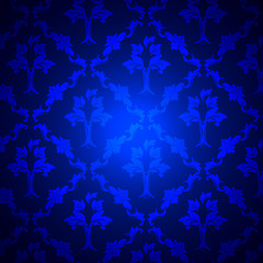 Image showing Royal Blue Damask