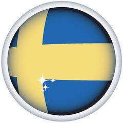 Image showing Swedish flag button