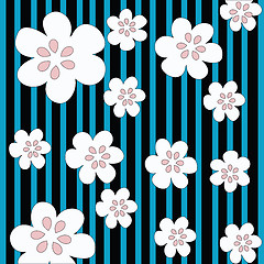 Image showing Stripes and flowers