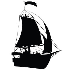 Image showing Small sailing ship 