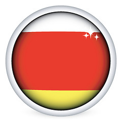 Image showing South Ossetia flag button