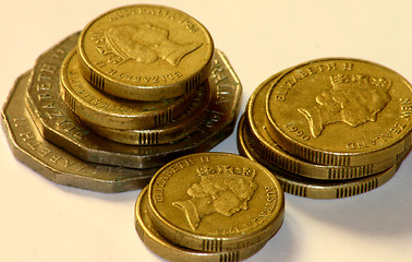 Image showing Series of coins stacked on top of each other