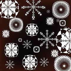 Image showing White snowflakes