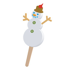 Image showing Snow man lollipop 