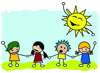 Image showing Happy kids illustration