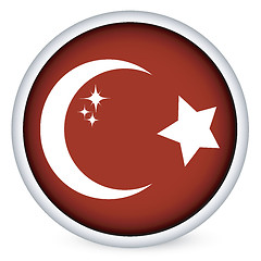 Image showing Turkey flag button