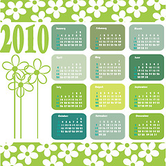 Image showing Vector ecological calendar for 2010