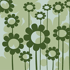 Image showing Green floral icon