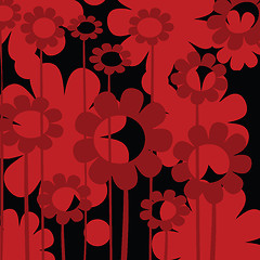 Image showing Red floral icon