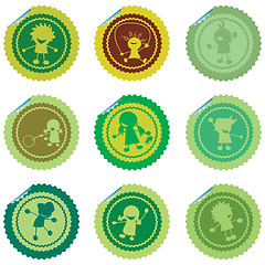 Image showing stylized children stickers