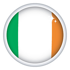 Image showing Irish flag button