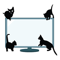 Image showing  cats silhouettes