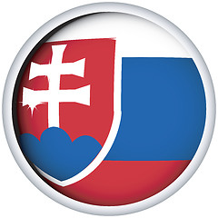 Image showing Slovakian flag button