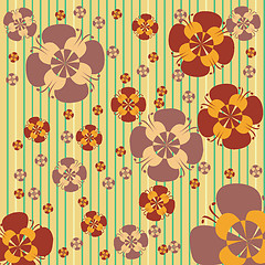 Image showing Seamless background with flowers