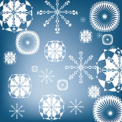 Image showing Snow flakes background