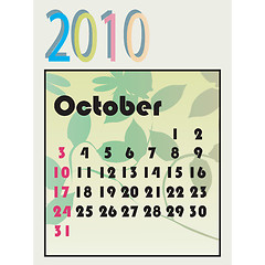 Image showing 2010 calendar