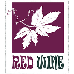 Image showing Red wine label