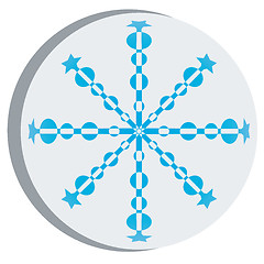Image showing Snow flake sticker 3