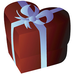 Image showing Heartshape giftbox 