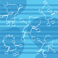 Image showing children silhouettes