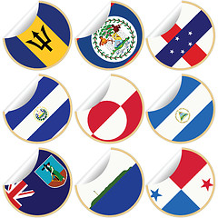 Image showing Collection of stickers/labels