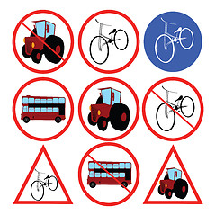 Image showing Stylized traffic signs