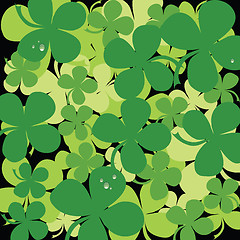 Image showing Seamless clover background