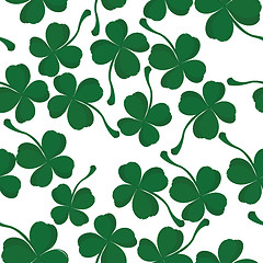 Image showing Four leaves clover pattern