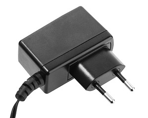 Image showing Black AC-DC adapter. New condition.