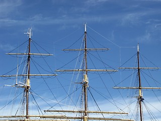 Image showing three masts