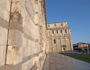 Image showing Light snow in Piazza dei Miracoli, Pisa, Italy