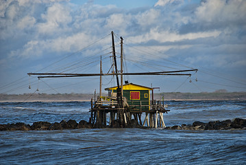 Image showing Detail of a Storm in Marina di Pisa, Italy