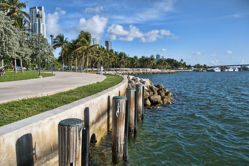 Image showing Miami, Florida, on a Hot and Sunny Spring Morning