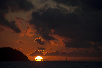 Image showing Sunset in the Whitsunday Islands