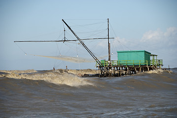 Image showing Detail of a Storm in Marina di Pisa, Italy